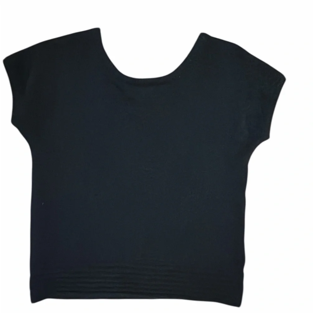Vintage Alberoy Lambswool Short Sleeve Crewneck Sweater Black Size Medium
